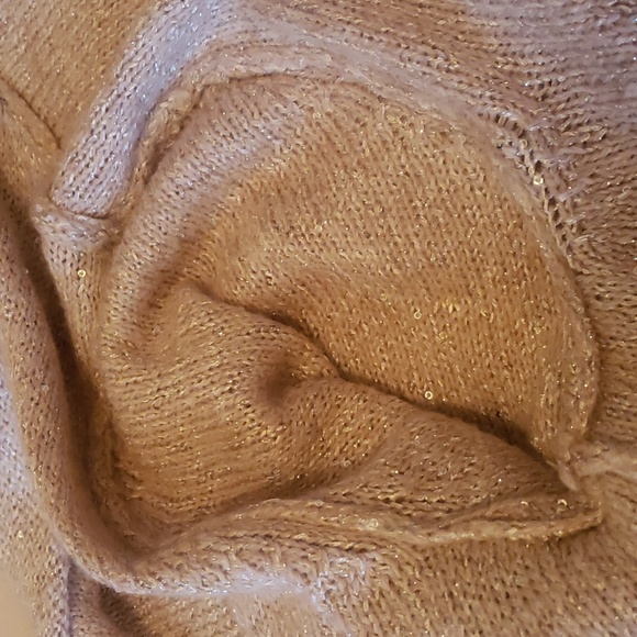 Glitter Sparkle Open Front Knitted & Knotted Sweater - Picture 8 of 11